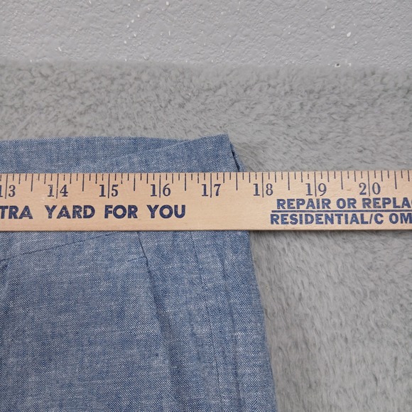 Linen Blend Dress Pants Mens 34x32 Light Blue Slim Casual - Picture 5 of 6